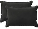 Kissenbezug 2 Pcs Houten Schwarz 50 X 80 Cm Samt Vidaxl