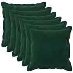 Kissenbezug 6 Pcs Houten Dunkelgr&uuml;n 50 X 50 Cm Samt Vidaxl