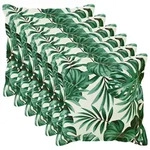 Kissenbezug 6 Stk. Houten Blattmuster 80 X 80 Cm Polyester Vidaxl