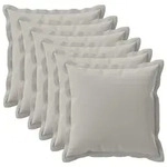Kissenbezug 6 Stk. Houten Grau 60 X 60 Cm Polyester Vidaxl