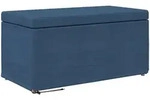 Hocker Blau 81 X 41 X 40 Cm Stoff Und Pressholz Vidaxl