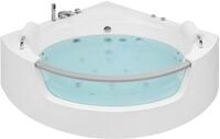 Whirlwanne Eckmodell Mit Led Mangle 201 X 150 Cm Wei&szlig;