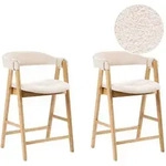 Set Mit 2 Barst&uuml;hlen Day Boucl&eacute; Hellbraun / Hellbeige