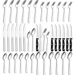 Premium Edelstahl Besteck Set 36-teilig F&uuml;r 6 Personen Wildone Hochglanzpoliert