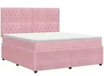 Boxspringbett Mit Matratze Mit Kopfteil Rosa 140 X 190 Cm Samt Vidaxl