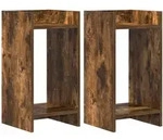 Vidaxl Plant Stand 2 Pcs Smoked Oak 30 X 30 X 60 Cm Engineered Wood