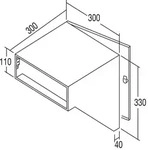 Renz - Durchwurfbriefkasten Schr&auml;g,300x330x300 Mm,mauerst&auml;rke 320mm,stahl...