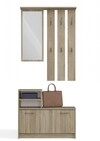 Vera Kleiderschrank Mit Spiegel Und Schuhschrank, Sonoma Eiche