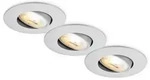 Briloner 3er Set Led Einbaustrahler Cts Schalter &Oslash;90x24 Mm Rund 4,9w, 460lm,
