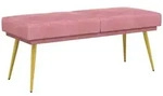 Doppellagige Bank Rosa 120 X 45 X 46 Cm Samt Vidaxl