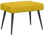 Bank Mit Knopfheftung Gelb 60 X 40 X 45 Cm Samt Vidaxl