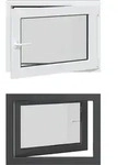 Kellerfenster Innenseite Farbe Wei&szlig; Risor 80 X 60 Cm Vidaxl