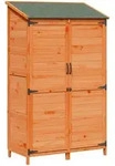Vidaxl Garden Shed With Roof Brown 106.5 X 56 X 176 Cm Solid Fir Wood