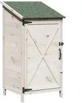 Gartenschuppen Wei&szlig; 59,5 X 56 X 113,5 Cm Massivholz Aus Fichte Vidaxl