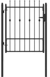 Vidaxl Fence Gate Asten 100 X 125 Cm Metal Black Lockable