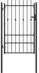 Vidaxl Fence Gate Asten 100 X 150 Cm Metal Black Lockable
