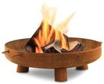 Feuerschale &Oslash; 60 Cm, Rostoptik, Outdoor Dreibein Feuerstelle F&uuml;r Garten Und
