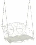 Schaukelbank Stahl 105,5 X 61 X 56 Cm Antik Wei&szlig; Vidaxl