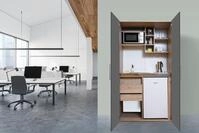 K&uuml;che B&uuml;rok&uuml;che Minik&uuml;che Singlek&uuml;che Eiche Grau Peter 104 Cm Respekta