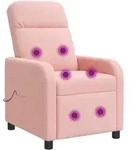 Massage Relaxsessel Rosa Boucl&eacute; Vidaxl