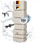 4rain Slim Regentonne Wandtank Komplett-set 350 Liter Sandbeige Inkl.