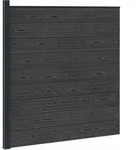 Vidaxl Fence Set 175 X 186 Cm Wpc And Aluminium Black