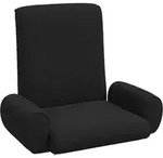 Vidaxl Adjustable Floor Chair Black Grainy Velvet