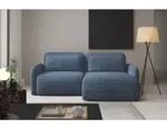 Ecksofa Schlafsofa Sofa Simone In Stoff Ambience Blau Ottomane Rechts