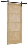 Schiebet&uuml;r Orkdal 86 X 198,5 Cm Massives Kiefernholz Natur Vidaxl