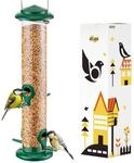Vogelfutterspender Metall Gr&uuml;n Mit 4 Futterstellen Zum Aufh&auml;ngen