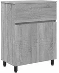 Vidaxl Bathroom Vanity Unit Grey Sonoma 60 X 35 X 80 Cm