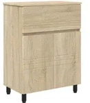Vidaxl Bathroom Vanity Unit Sonoma Oak 60 X 35 X 80 Cm Engineered Wood