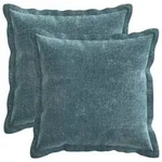 Kissenbezug 2 Stk. Houten Blau 50 X 50 Cm Chenille-stoff Vidaxl