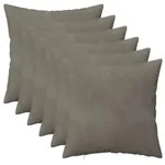 Kissenbezug 6 Pcs Heerlen Hellgrau 40 X 40 Cm Samt Vidaxl