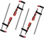 Schraubzwingen Set 4 St&uuml;ck, 80 X 600mm F-klemmen F&uuml;r Holzbearbeitung