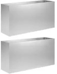 Garten-pflanzgef&auml;&szlig; 2 Stk. Silber 100 X 30 X 50 Cm Vidaxl
