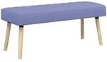 Kanalgepolsterte Bank Jeans Blau 110 X 40 X 46 Cm Stoff Vidaxl