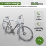 Baumarktplus - 2 X Fahrradanlehnb&uuml;gel 115 X 99 Cm Stahl Feuerverzinkt &Oslash; 49 Mm Grau