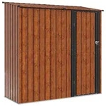 Gartenh&uuml;tten Braun 203 X 85,5 X 200 Cm Metall Vidaxl