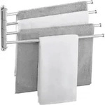 Schwenkbarer Handtuchhalter 4-armig 50cm Edelstahl Poliert Wandmontage