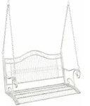 Schaukelbank Stahl 115 X 61 X 63 Cm Antik Wei&szlig; Vidaxl