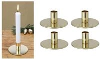 4x Novaliv Standkerzenhalter Stabkerzenhalter Gold