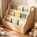 Relaxdays Kinder-b&uuml;cherregal, Tischorganizer Tragbar, Schreibtischregal 3 F&auml;cher,