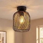 Led Deckenlampe Deckenleuchte Wohnzimmerlampe E27 Schwarz Gold Metall H 24,5 Cm