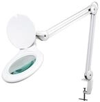 Velleman - Schreibtischlampe Mit Lupe - 8 Dioptrien - 22 W - Wei&szlig;