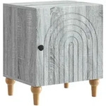 Vidaxl Bedside Cabinet Grey Sonoma 43 X 34.5 X 50 Cm Engineered Wood