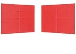 Vidaxl Party Tent Sidewall 2 Pcs 300 X 195 Cm Red Pe And Steel
