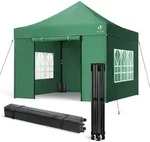 Vounot&reg; Verst&auml;rktes Pavillon 3x3m, Wasserdichter Faltpavillon Mit 4
