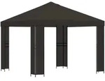 Vidaxl Gazebo 3 X 3 M Anthracite Polyester And Steel 190 Gsm