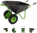 2-rad Schubkarre 160 L 220 Kg Gartenschubkarre Schiebkarre Hofkarre Vollgummireifen